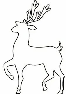 Контур рисунок олень