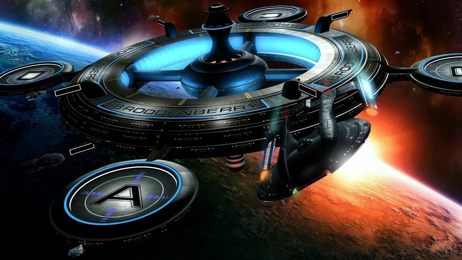 Космическая станция Стартрек. Космические корабли Стартрек. Star Trek Starbase. Футуристические космические корабли.