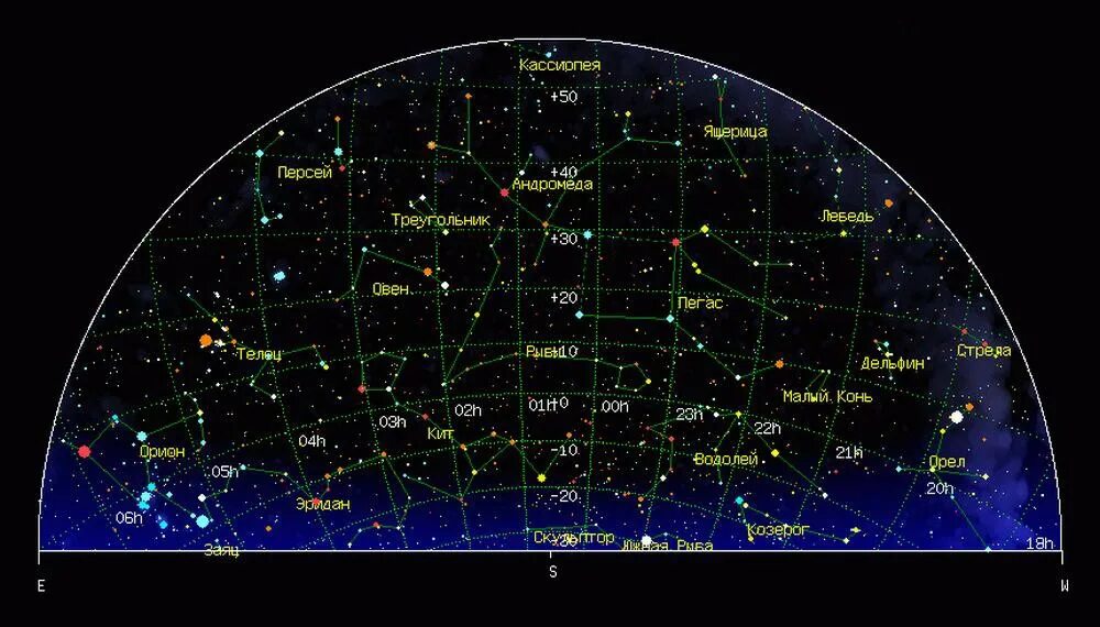 Звездное небо созвездия карта северного. Созвездия осеннего неба Северного полушария. Карта звездного неба осенью в Северном полушарии. Карта осеннего неба Северного полушария. Созвездия Северного полушария осень.