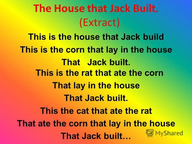 The House that Jack built. The House that Jack built стих. Стих this is the House that Jack built. House that Jack built текст. Dont write