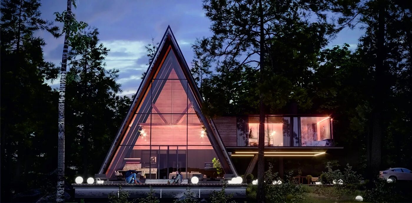 А-Образный дом. A-frame. Дом шалаш. Residential architecture, Triangle house, A 
