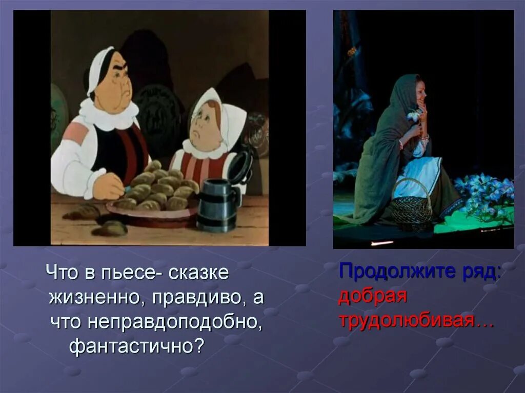 Сказки пьесы. Что в сказке 12 месяцев правдиво а что фантастично. «Фантастическое и реальное в сказке» двенадцать месяцев. Фантастическое и реальное в пьесе-сказке.