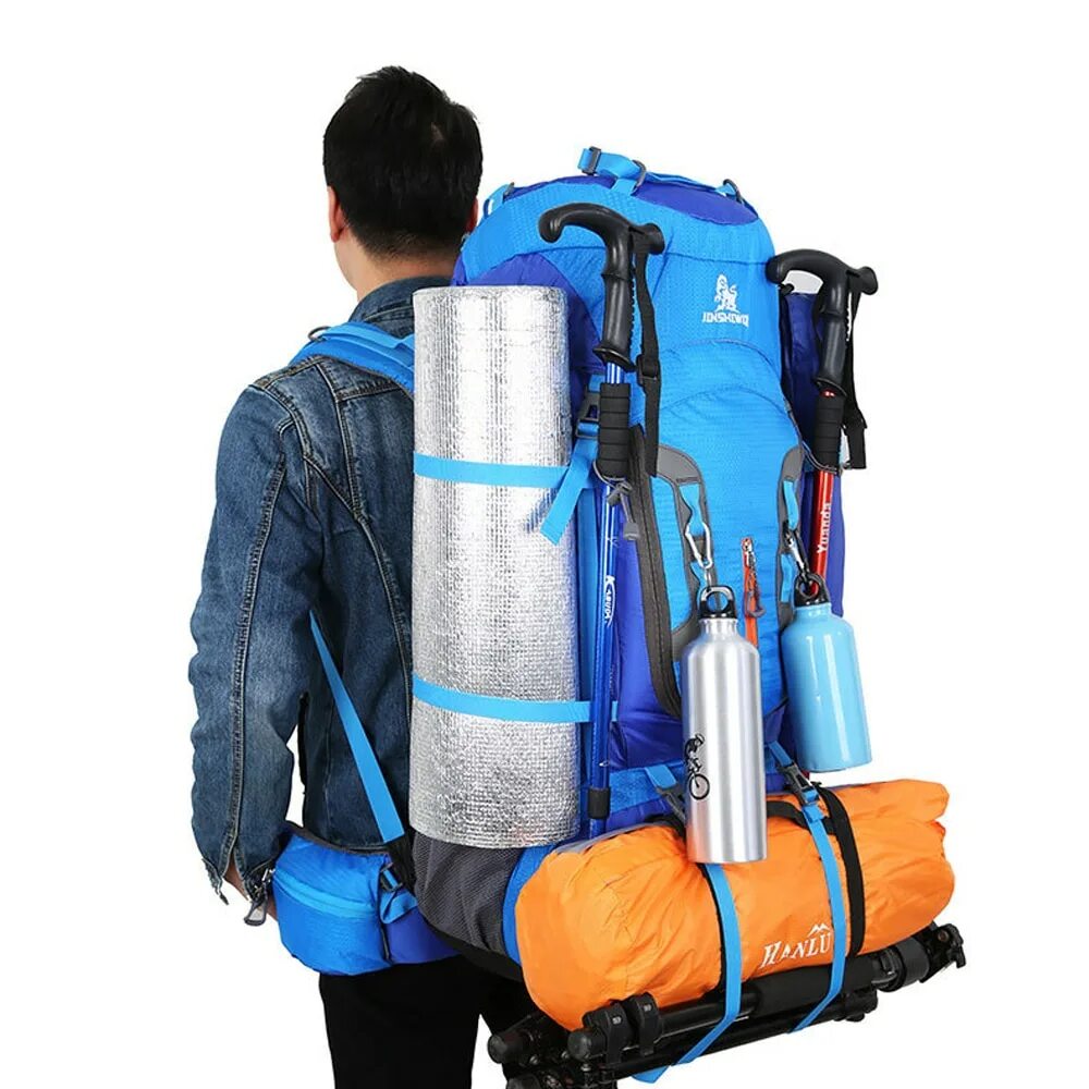 Рюкзак JINSHIWQ 80. Backpack 80cm. Походный рюкзак. Рюкзак для похода.