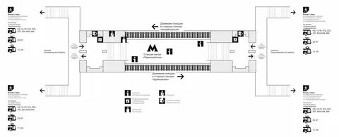 Карта метро выходы