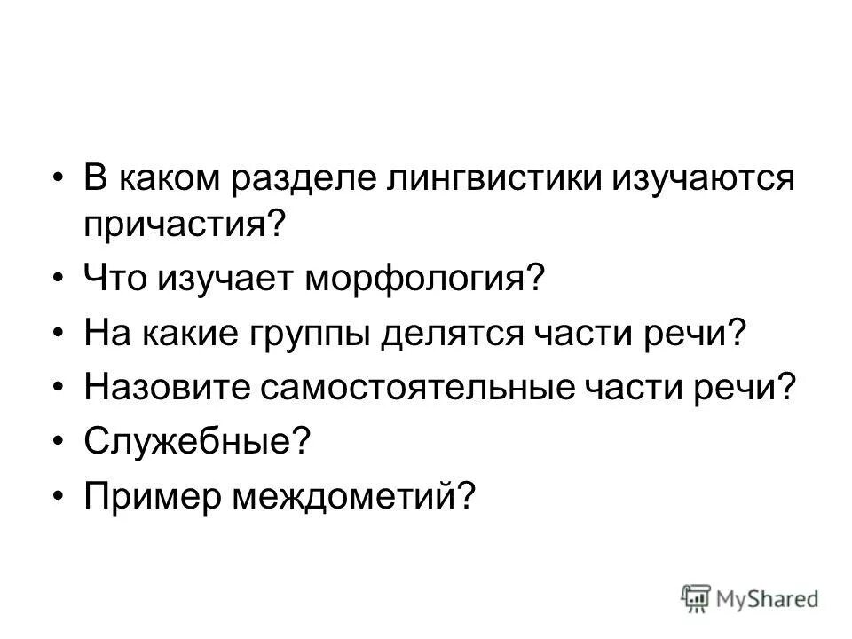 Какие разделы изучает морфология. Какие разделы изучает морфология