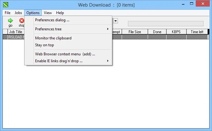 Menu downloader. Menu downloader