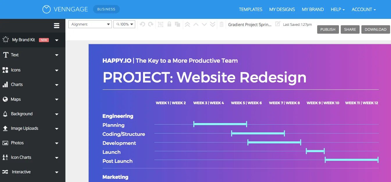Template manager. Manage templates. download venngage.