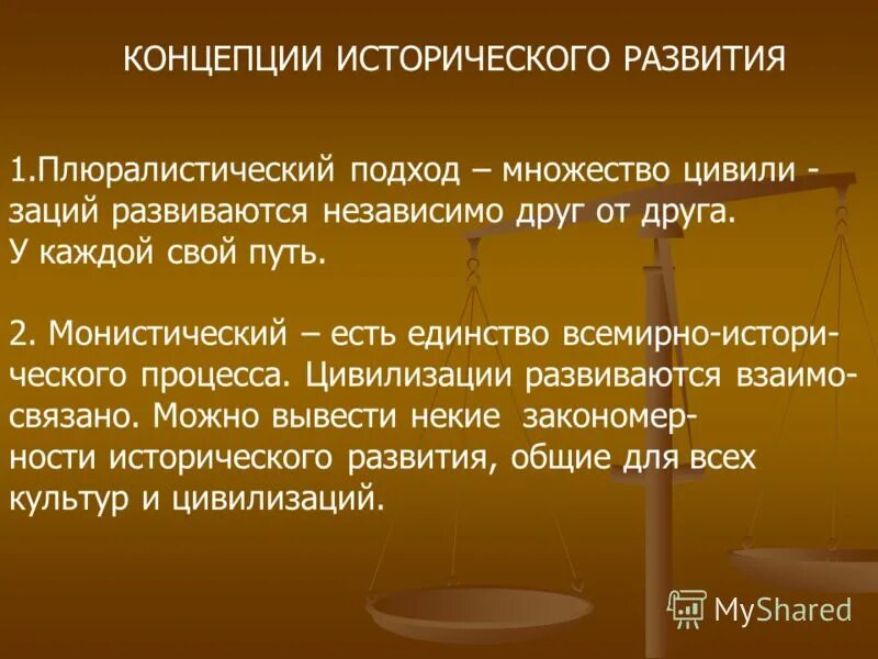 Содержание исторического развития