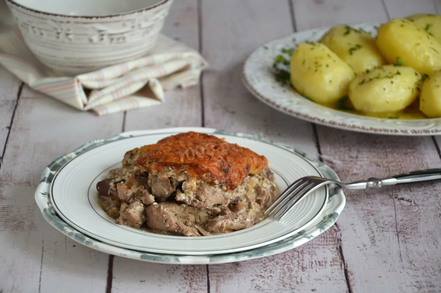 Печень с сыром в духовке