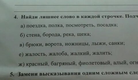 Вычеркни лишнее слово творчество новое ценное однообразное