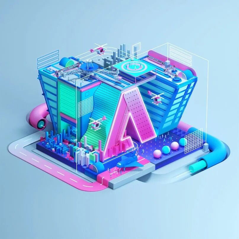 Дизайны сайтов 3d