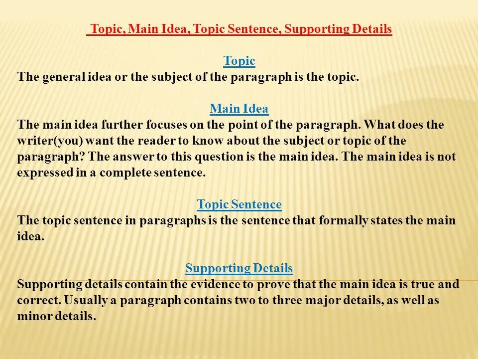 Supporting sentences. Topic sentence примеры. Topic sentence supporting sentences concluding sentence. Supporting ideas. Topic sentence supporting sentences