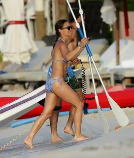 PIPPA MIDDLETON in Bikini Paddleboarding in St. Barths 08/21/2015.