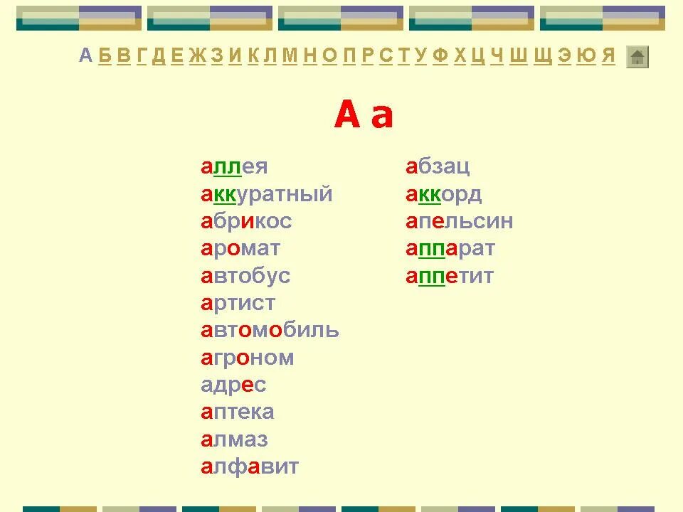 Слова в которых есть слово кода. Словарные слова. "Буквы и слова". Слово. Все слова на букву а.