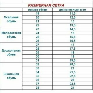 Сколько см по стельке 41 мужской
