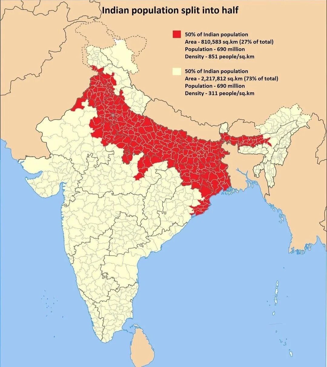 Где больше население китай или индия. Карта плотности населения Индии. Карта Индии по плотности населения. Плотность населения Индии. Плотностьнаслееия Индии.