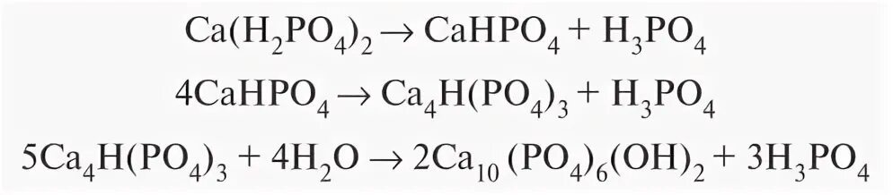 Реакция образования гидрофосфата