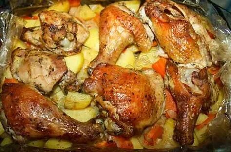Рецепт курицы с картошкой в рукаве
