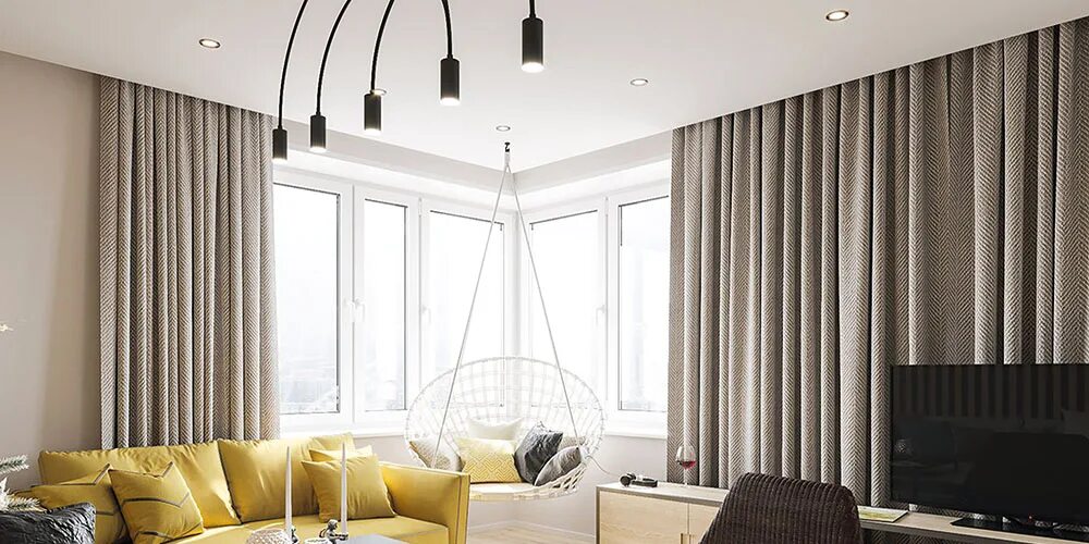 скрытые карнизы для штор. карнизы в интерьере спальни. скрытый карниз для штор. потолочная гардина на натяжной потолок. шторы со скрытым карнизом.