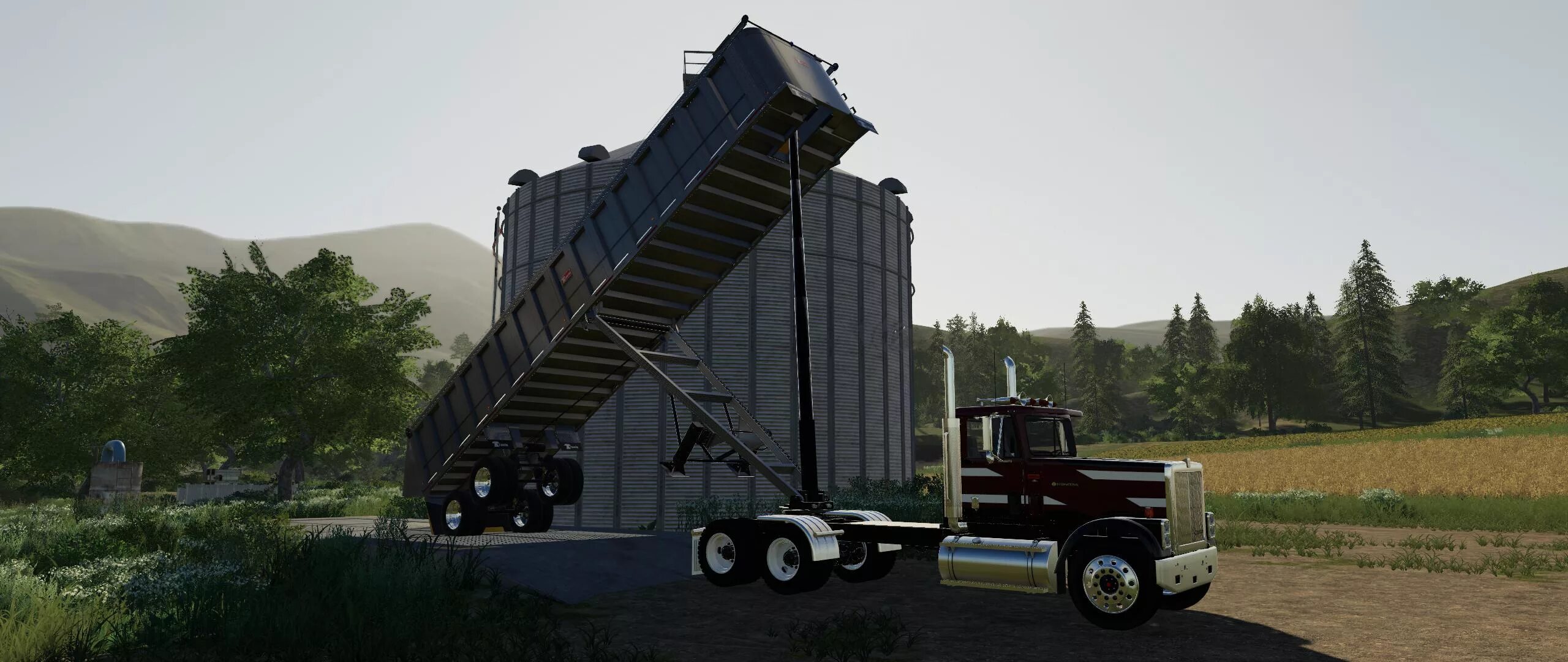 фс 19 прицеп с автоподбором бревен. ферма симулятор 2022. 1 0. 1 0. Daf pack fs 19.