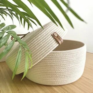 Корзина из хлопкового шнура