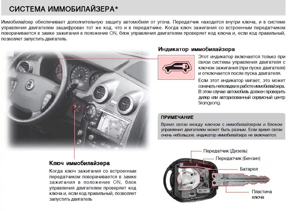 Почему блокируется машина. SSANGYONG Actyon контрольная лампа системы иммобилайзера. Ключ замок зажигания иммобилайзер блок управления двигателем. Актион нев 2.0 бензин ключ зажигания с чипом. SSANGYONG Actyon иммобилайзер сигнализации.