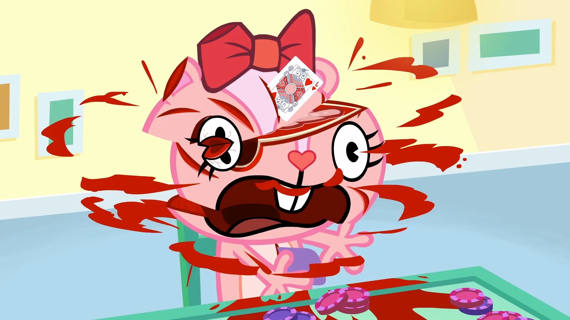 Где животные убивают друг друга. Happy Tree friends игра. Happy Tree friends первая кровь.