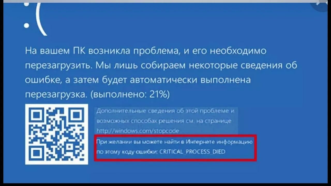 Код ошибки processing. Синий экран критическая ошибка. Критическая ошибка виндовс. Синий экран critical process died. Критическая ошибка виндовс 10.