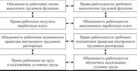 Работодатель и работник таблица