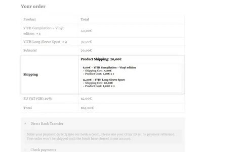 Product order