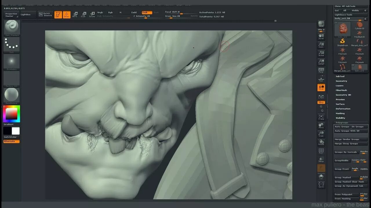 Fill in sculpt design paint build