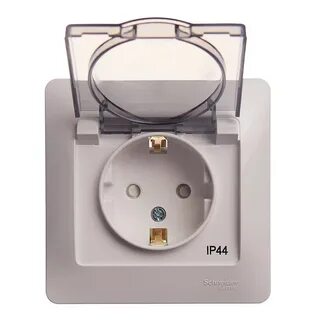Встраиваемая розетка с крышкой ip44