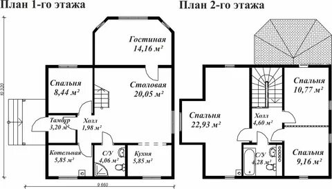 Планировка двухэтажного дома: примеры удачных построек, готовые дизайн-прое...