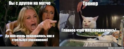 Мем с котом и двумя женщинами