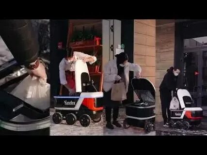 Робот доставщик в москве видео