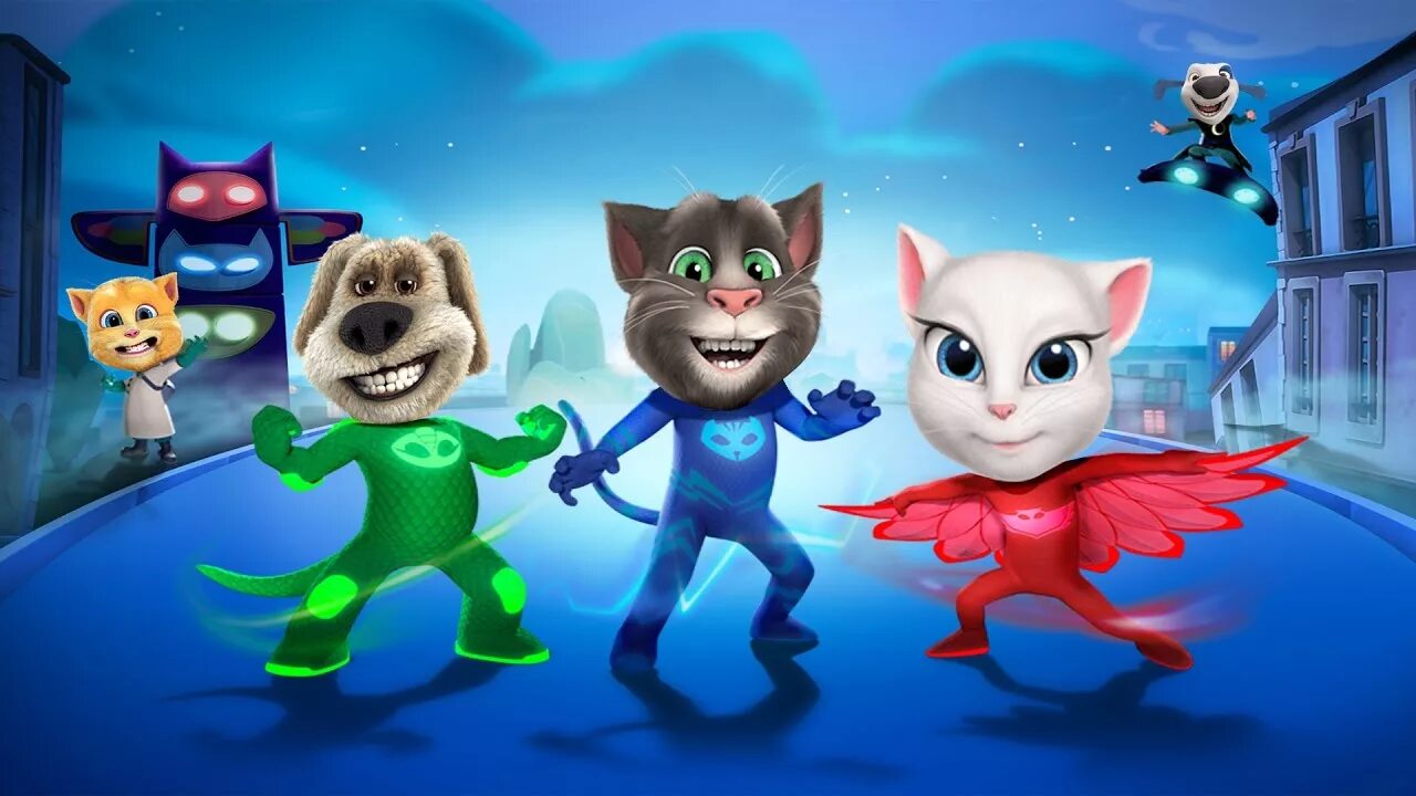 Talking Tom. Talking Tom finger Family. PJ Masks finger Family. Говорящий том игра.