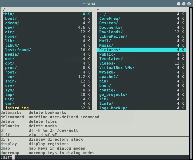 Dialogue key. Консольный файловый менеджер Linux. Vifm. Встроенный консольный файл менеджер. Bash автозавершение команд.
