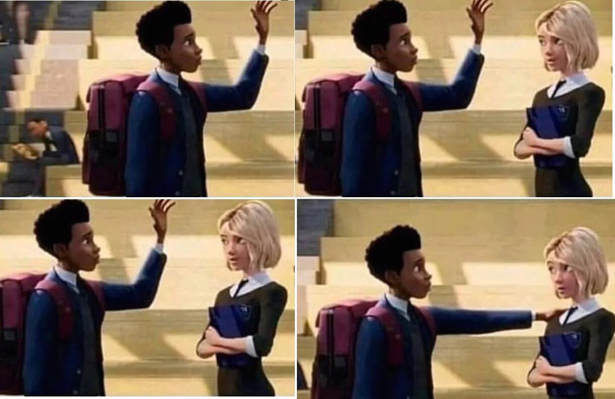 Майлз моралес мем. Удивленный майлз. Spider man miles morales meme. Удивленный майлз. Человек-паук через вселенные гвен и майлз.