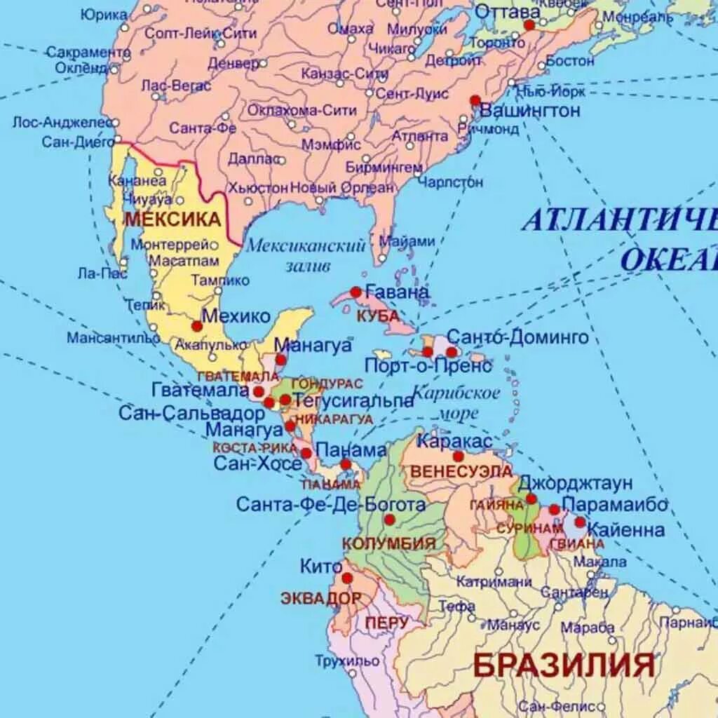 Карта латинской америки со странами. Латинская америка на карте. Название государства южной америки. Политическая карта южной америки на русском языке. Политическая карта южной америки.
