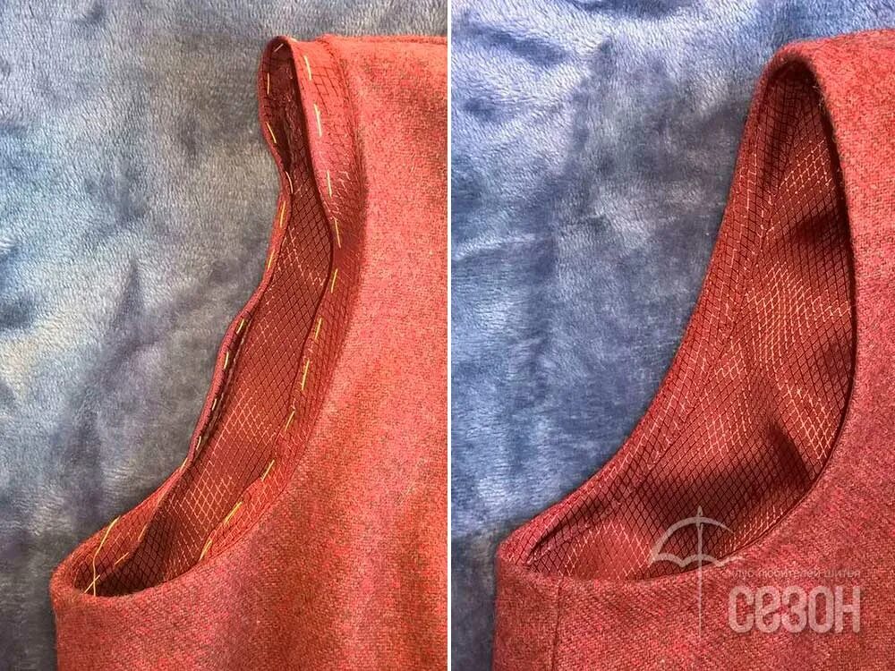 Обработка горловины и проймы. Обработать пройму рукава. Обработка горловины окантовочным швом схема. Схема обработки проймы. Как обработать пройму без рукава.