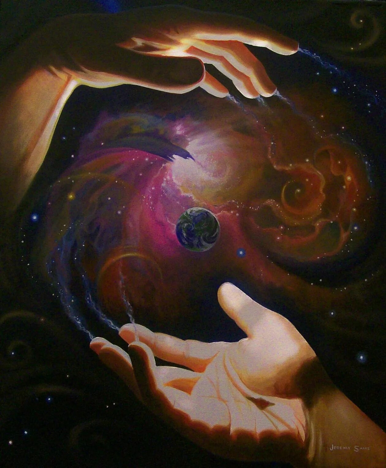 Я создатель. Вселенная в руках. Вселенная Творец. Человек Творец. Гармония Вселенной.