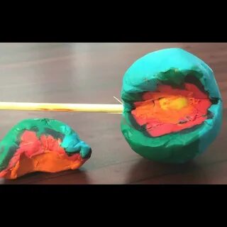 Разрез почвы из пластилина