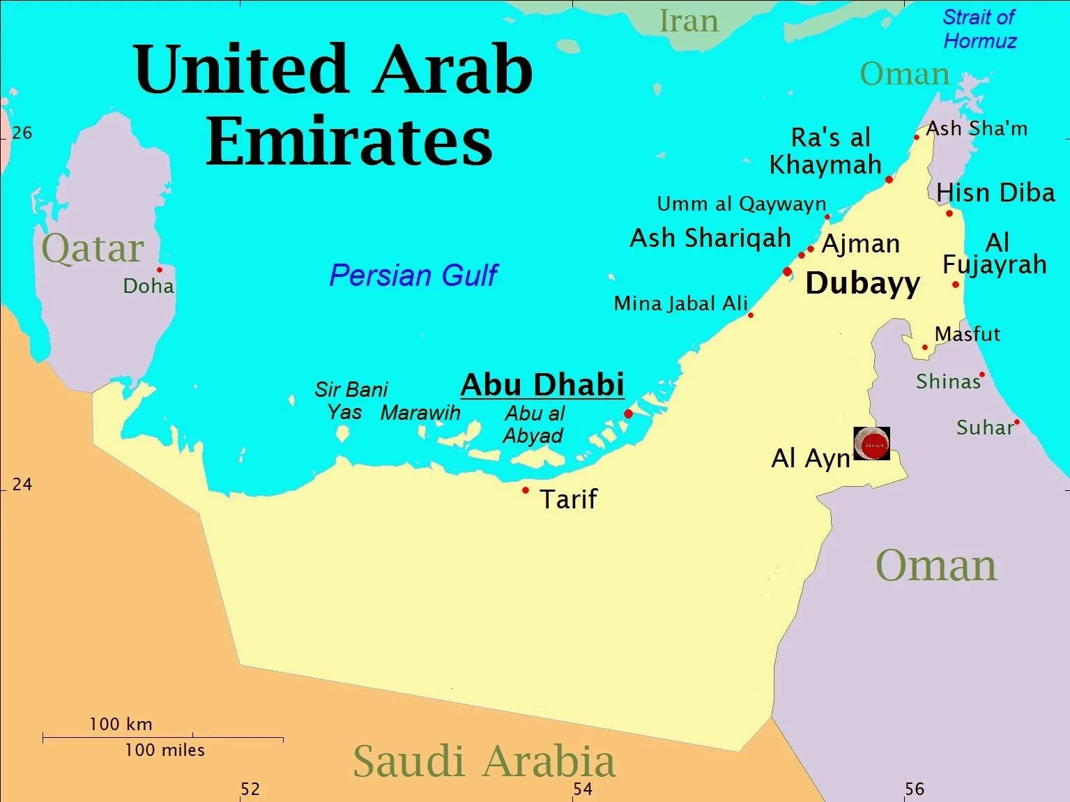 United arab Emirates карта. Объединённые арабские эмираты ОАЭ на карте.