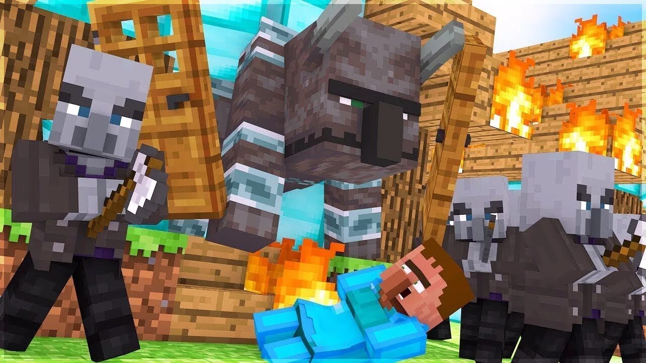 Майнкрафт рейд разбойников. 5. Рейд майнкрафт 1. Майнкрафт рейд разбойников. Флоафт рейд;.