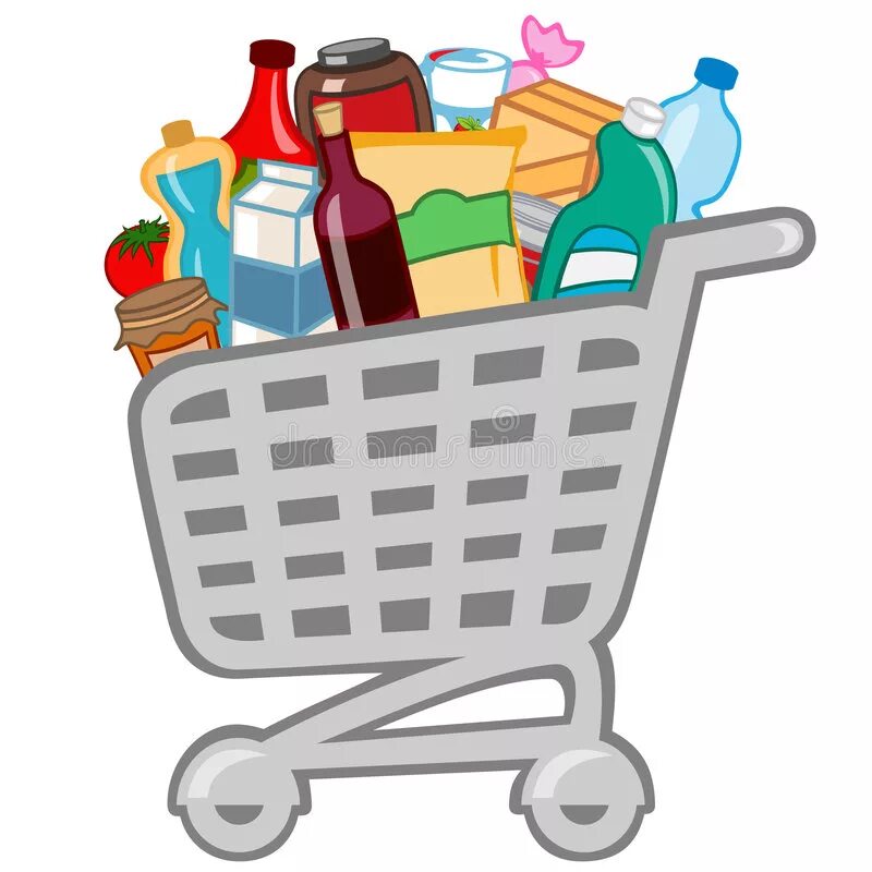 Товары рисунки. Корзина с продуктами. Тележка с продуктами вектор. Продуктовая корзина на прозрачном фоне. Продуктовая корзина логотип.