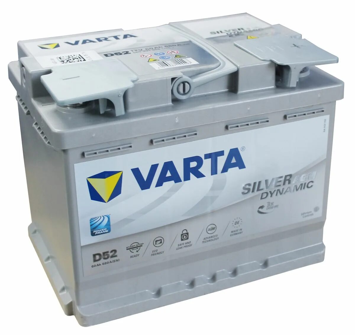 Аккумулятор автомобиля варта. Varta 560901068. Varta d52 Silver Dynamic AGM. Аккумулятор Varta d52 Silver Dynamic AGM. Varta AGM 60 Ah d52 r+.