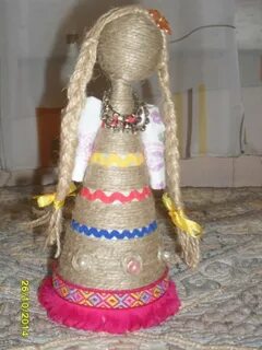 Кукла масленица из джута