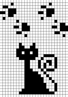 Рисунки по клеткам черным цветом