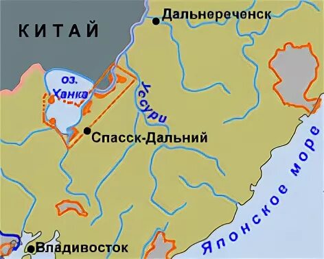 озеро ханка на карте росси. заповедник сихотэ алинь на карте россии. озеро хакка на контурной карте. озеро ханка приморский край на карте. озеро ханка на карте.