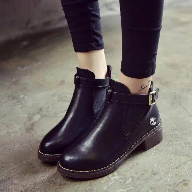 Кожаные ботинки Botas mujer. Весенние ботинки женские. Осенние ботинки женские. Короткие ботинки женские.